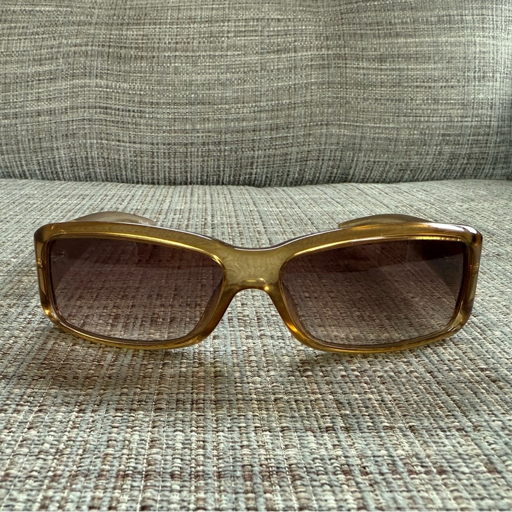 Dior Amber Brown Rectangular Sunglasses - image 2